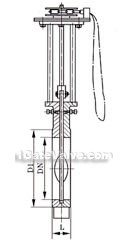 API sprocket lug&wafer knife-shaped gate valve constructral diagram(pic1)