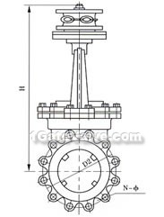 API sprocket lug&wafer knife-shaped gate valve constructral diagram(pic2)